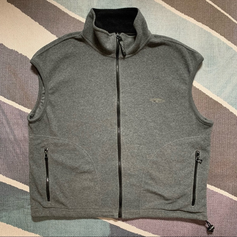 Structure polar fleece winter zip up vest